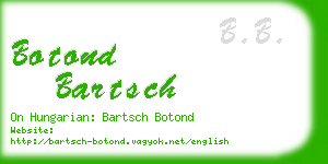 botond bartsch business card